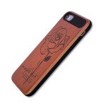 Wholesale iPhone 7 Wood Style Design Case (Wolf)